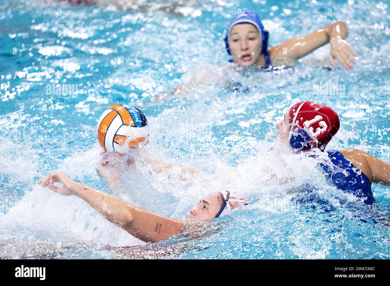 EINDHOVEN Paula Camus of the Spanish water polo team (f) in action