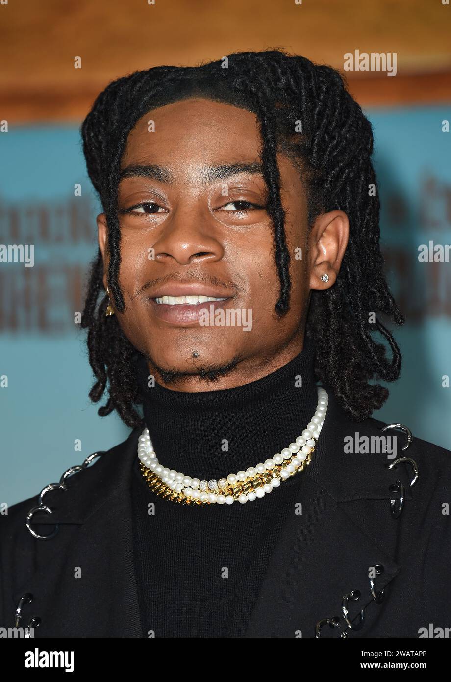 Los Angeles, USA. 05th Jan, 2024. RJ Cyler arriving to Sony's “The Book of Clarence” Los Angeles premiere held at the Academy Museum of Motion Pictures in Los Angeles, CA. on November 29, 2023. © Majil/ Credit: AFF/Alamy Live News Stock Photo