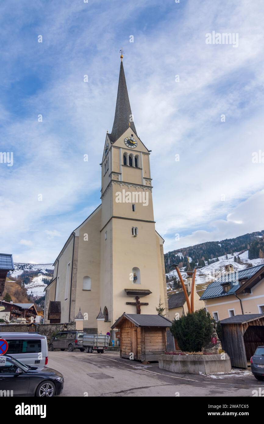 Rauris: church Rauris in Pinzgau, Salzburg, Austria Stock Photo