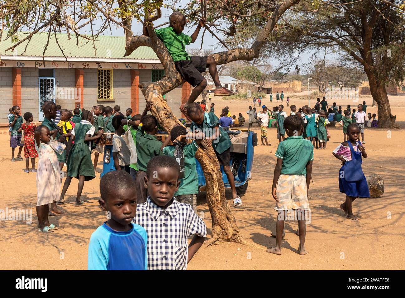 Luwi Primary school, Kasankha village, Mangochi, Lake Malawi, Malawi ...