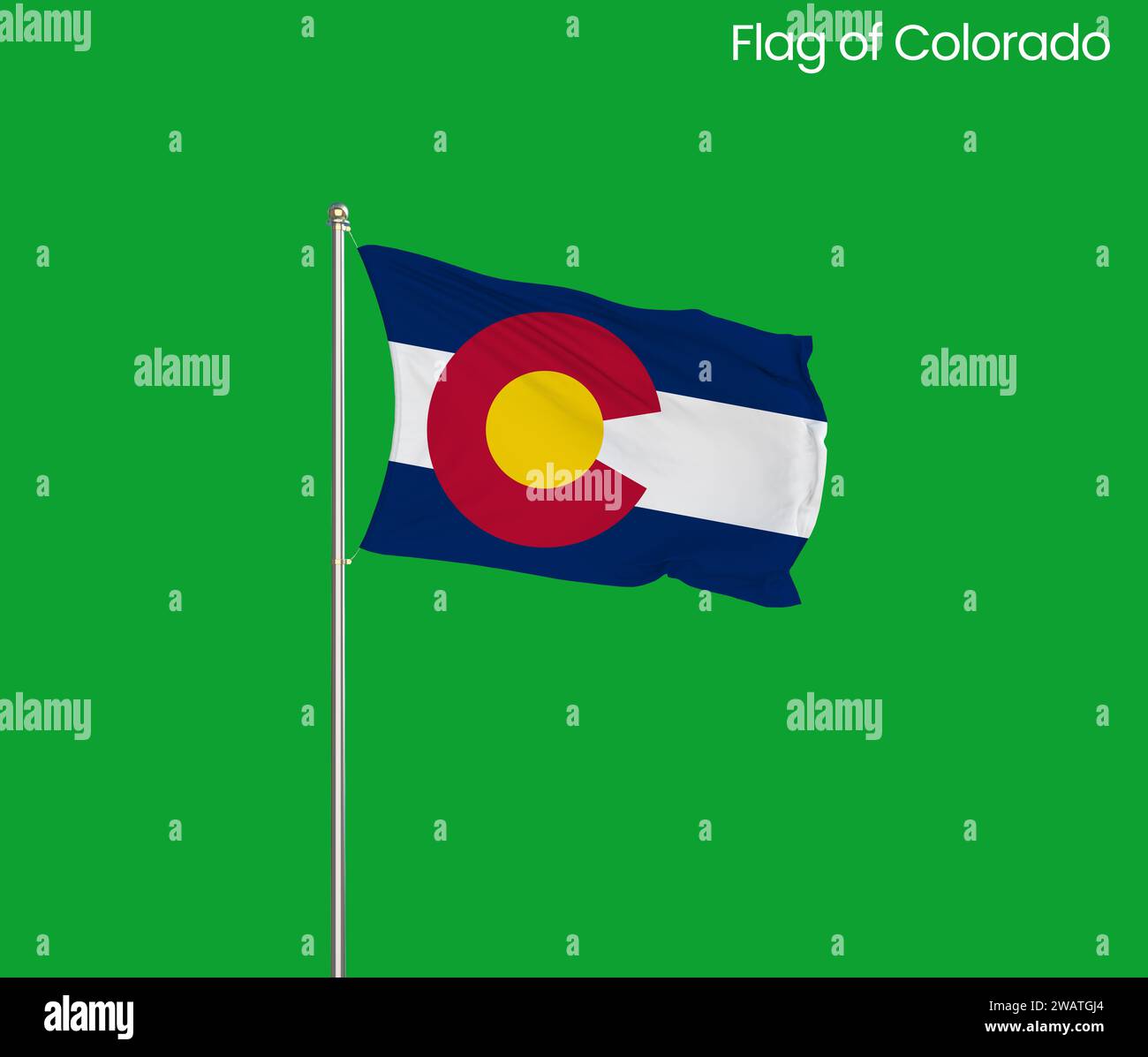 High detailed flag of Colorado. Colorado state flag, National Colorado