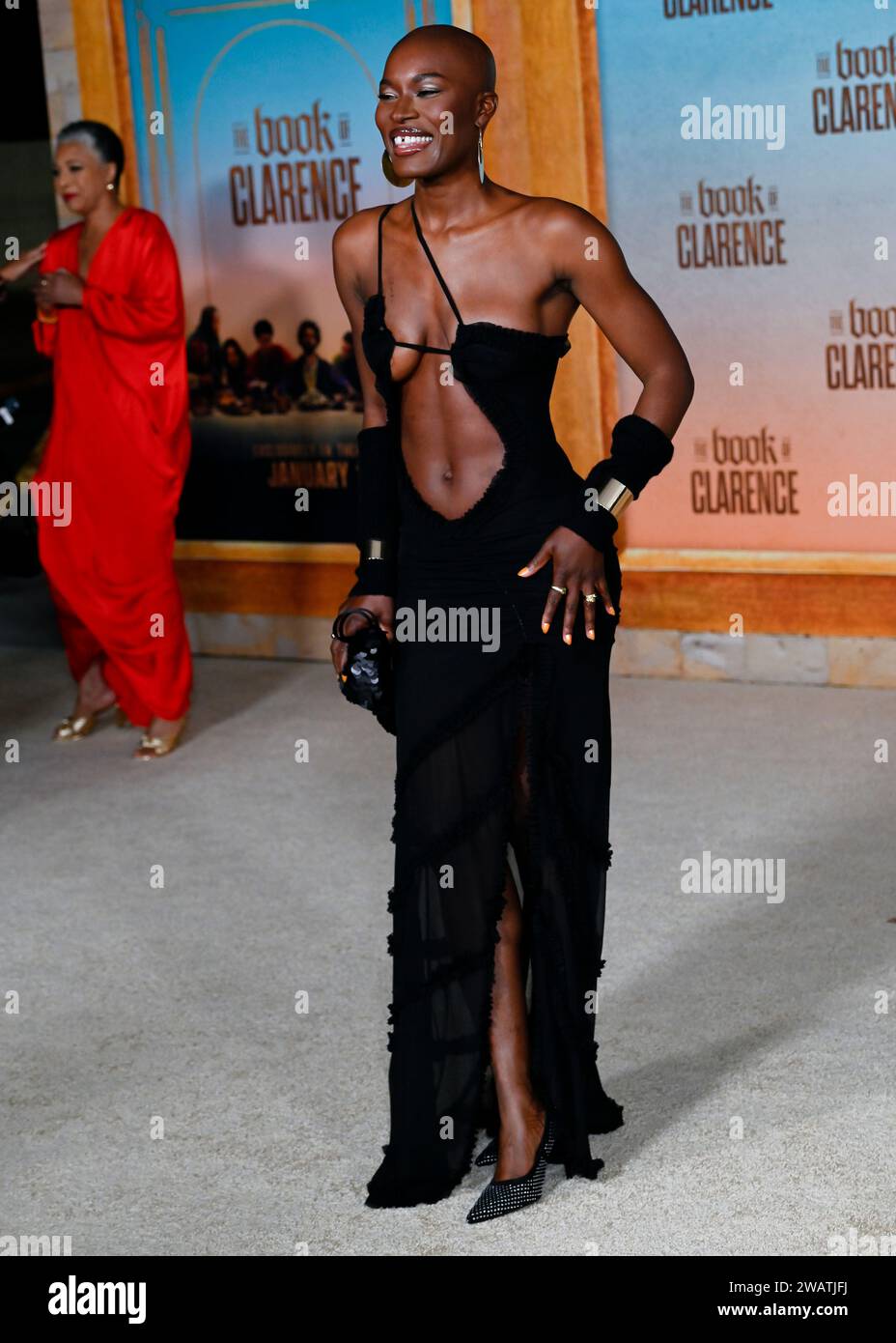 January 5, 2024, Los Angeles, California, United States: Memu Conteh attends the Los Angeles Premiere Of Sony Pictures' ''The Book of Clarence' (Credit Image: © Billy Bennight/ZUMA Press Wire) EDITORIAL USAGE ONLY! Not for Commercial USAGE! Stock Photo