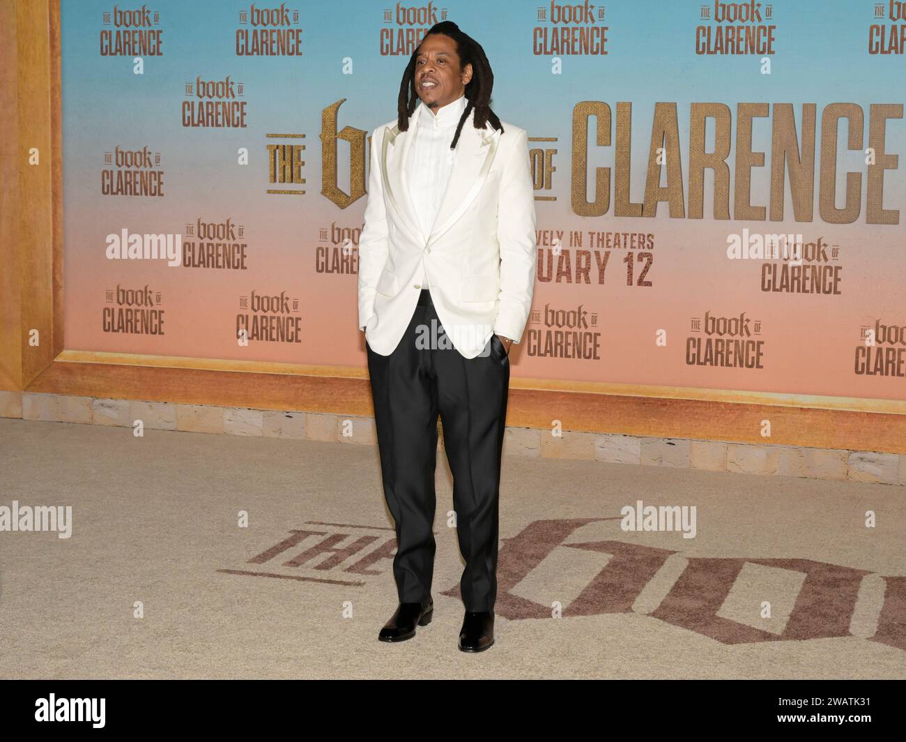 January 5 2024 Los Angeles California United States Jay Z Attends   January 5 2024 Los Angeles California United States Jay Z Attends The Los Angeles Premiere Of Sony Pictures The Book Of Clarence Credit Image Billy Bennightzuma Press Wire Editorial Usage Only! Not For Commercial Usage! 2WATK31 