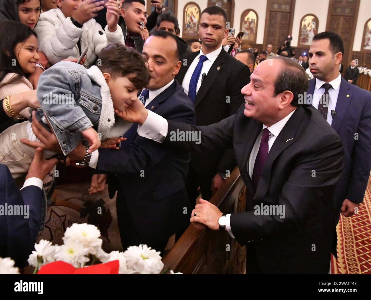 Egyptian President Abdel Fattah ElSisi attends Christmas Mass at the