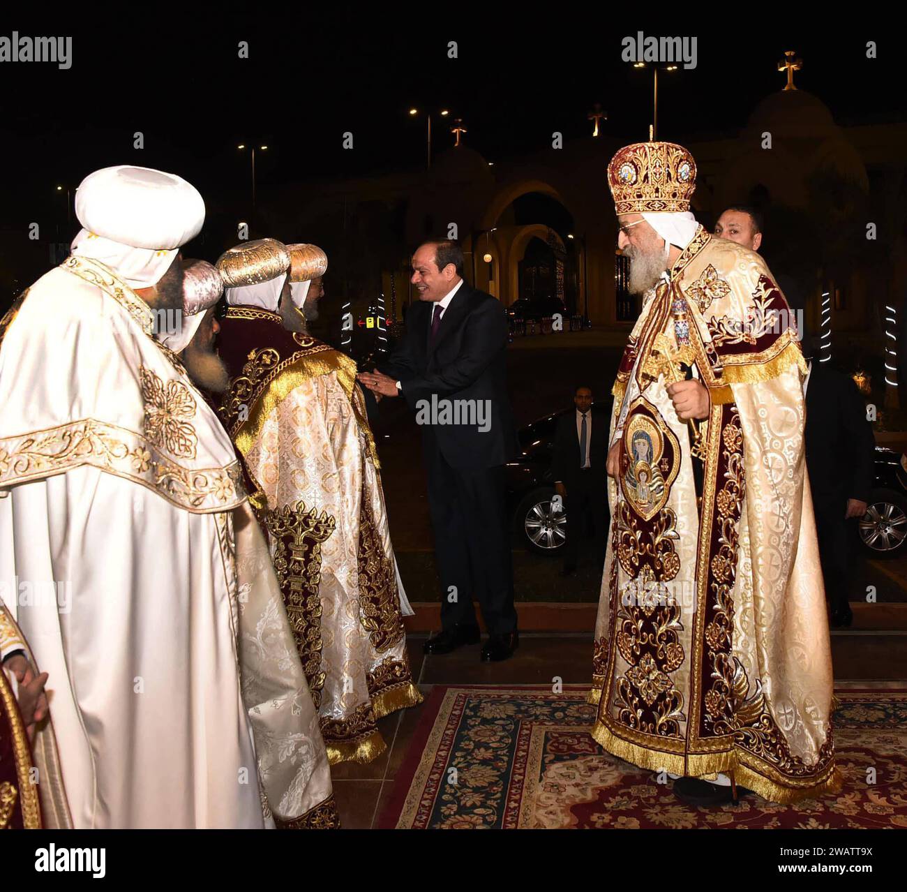 Egyptian President Abdel Fattah ElSisi attends Christmas Mass at the