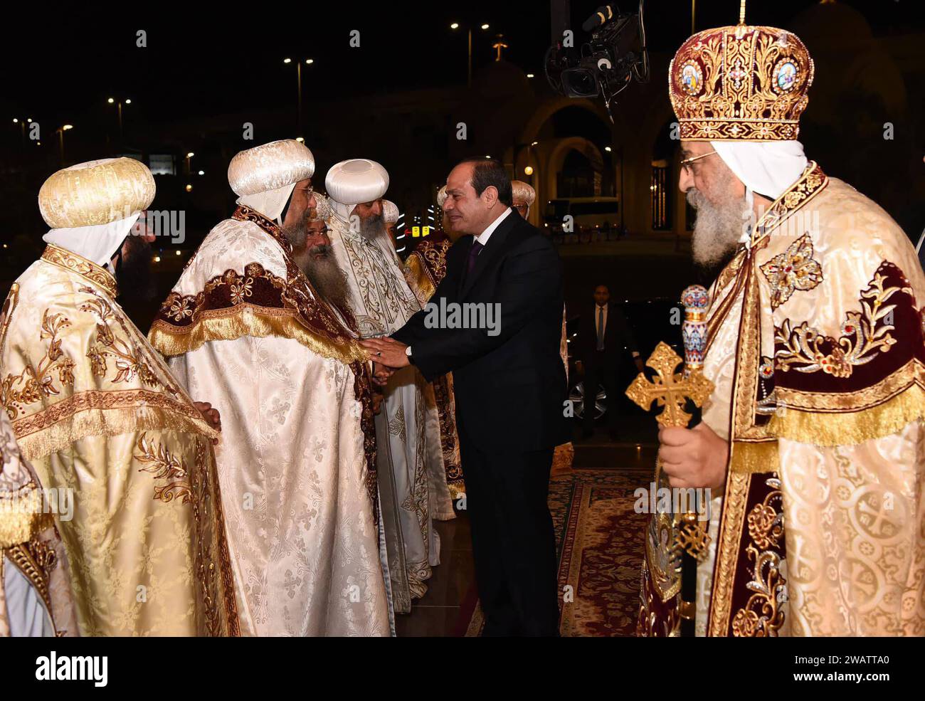 Egyptian President Abdel Fattah ElSisi attends Christmas Mass at the
