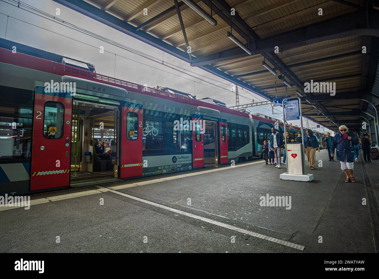 Geneva, Switzerland September 8 2023 Geneve Cornavin railway station