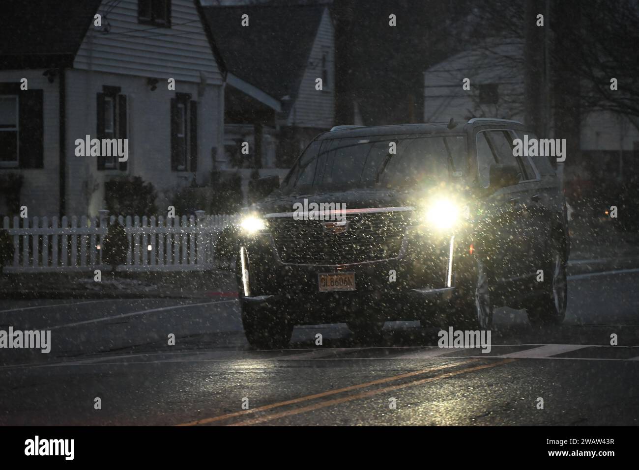 Fair Lawn, New Jersey, USA. 6th Jan, 2024. (NEW) New York City And New Jersey's First Snowfall