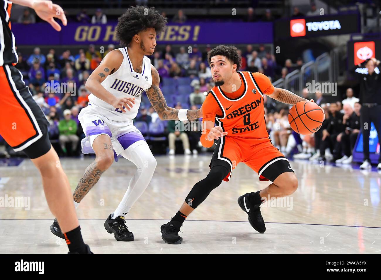 Seattle, WA, USA. 06th Jan, 2024. Oregon State Beavers guard Jordan