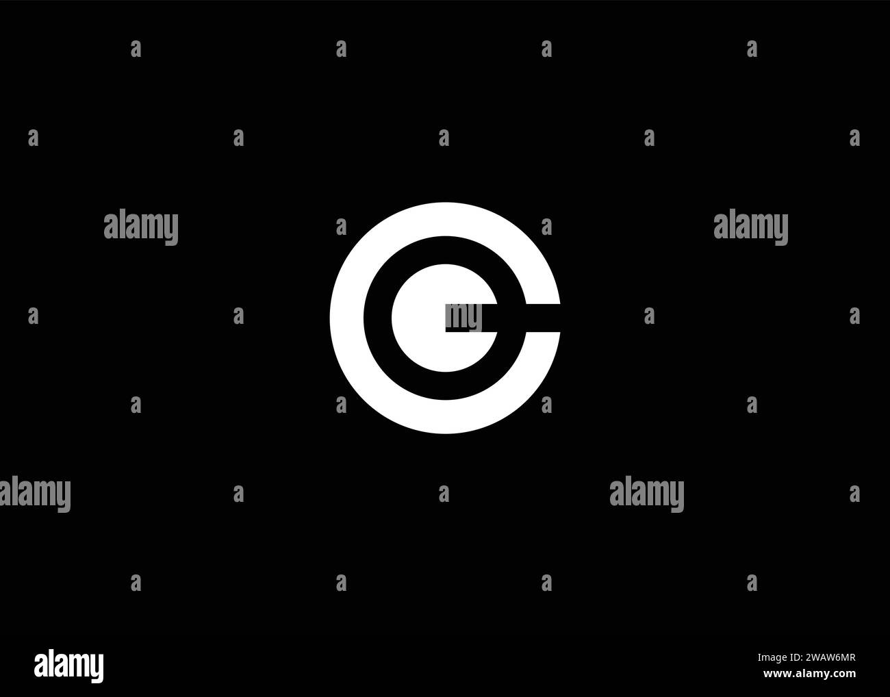 Letter Q C vector monogram logo design template Stock Vector
