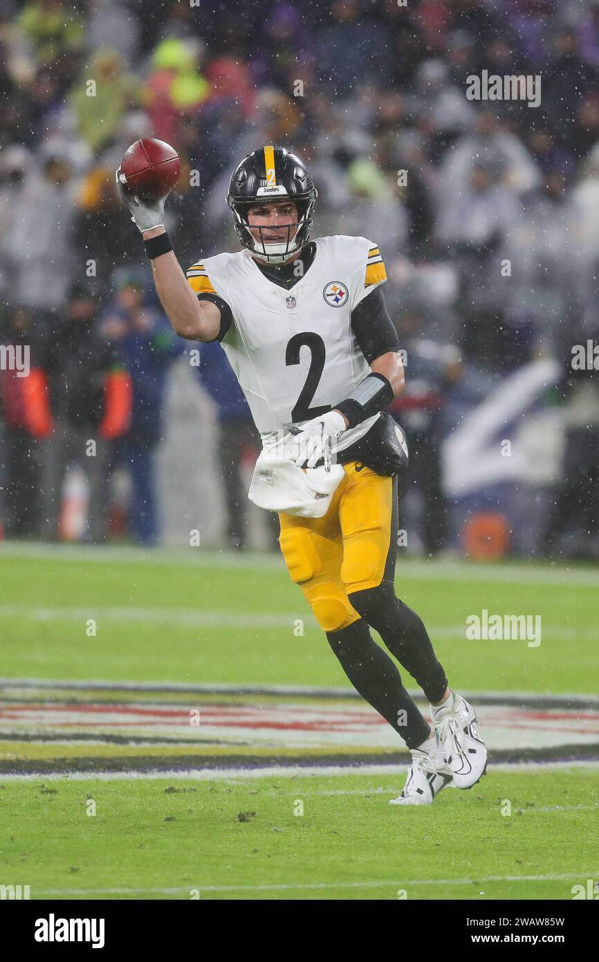 Baltimore, MD, USA. 6th Jan, 2024. Pittsburgh Steelers QB Mason Rudolph