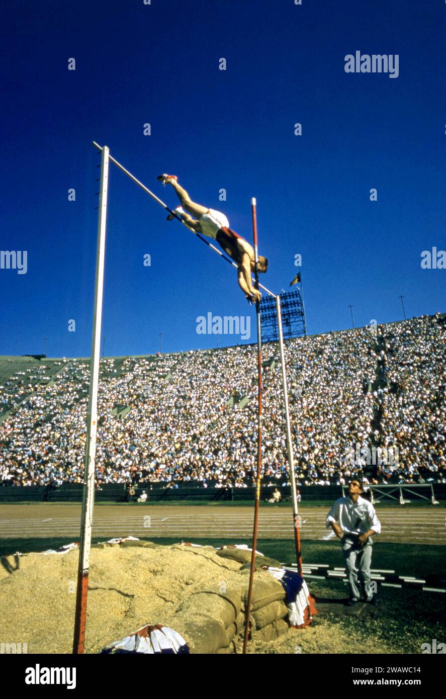 LOS ANGELES, CA JUNE 30 General view of an unidentified pole volter