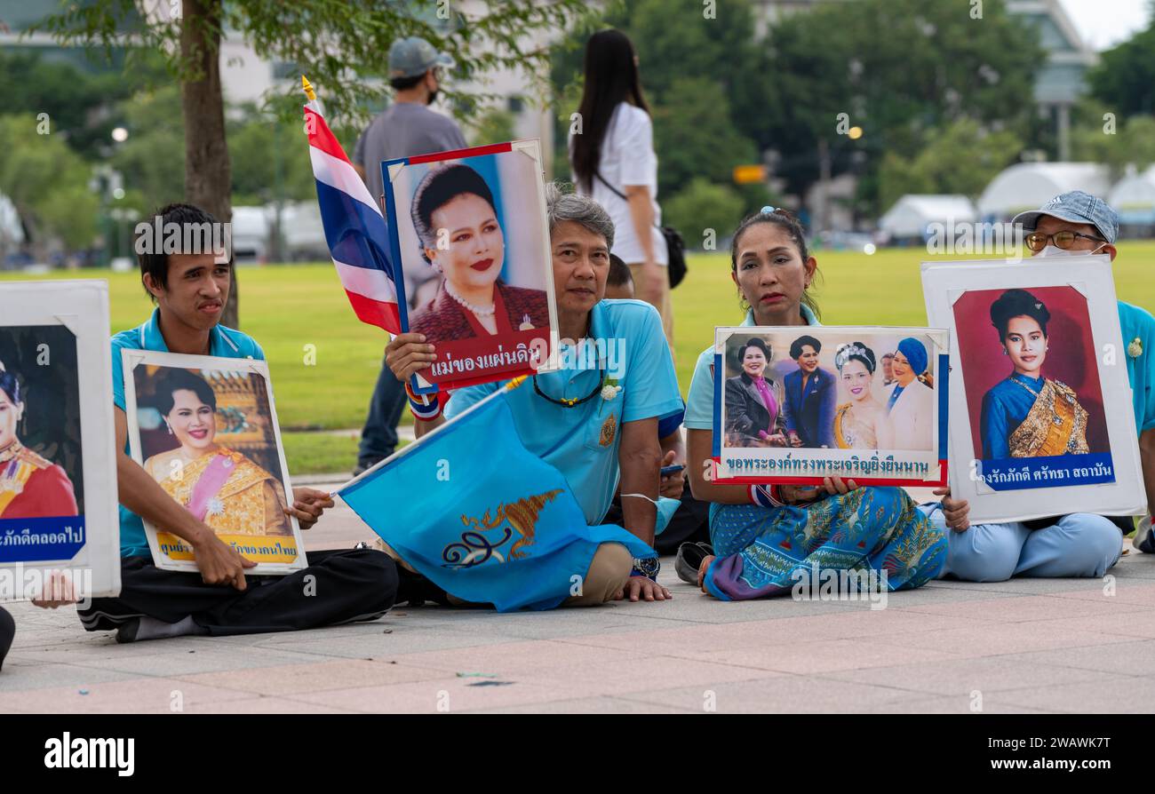 Queen Mothers Birthday Celebrations in Thailand Stock Photo