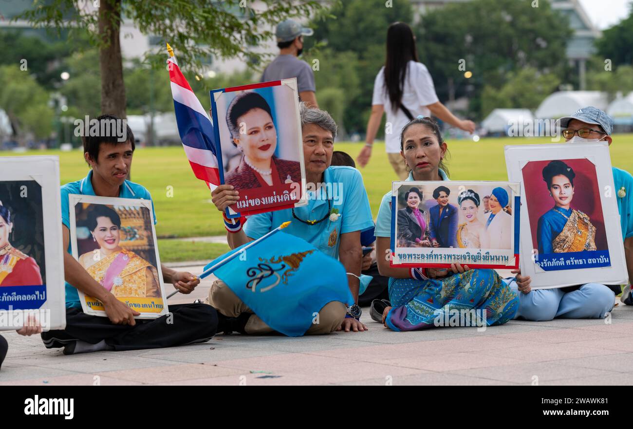 Queen Mothers Birthday Celebrations in Thailand Stock Photo