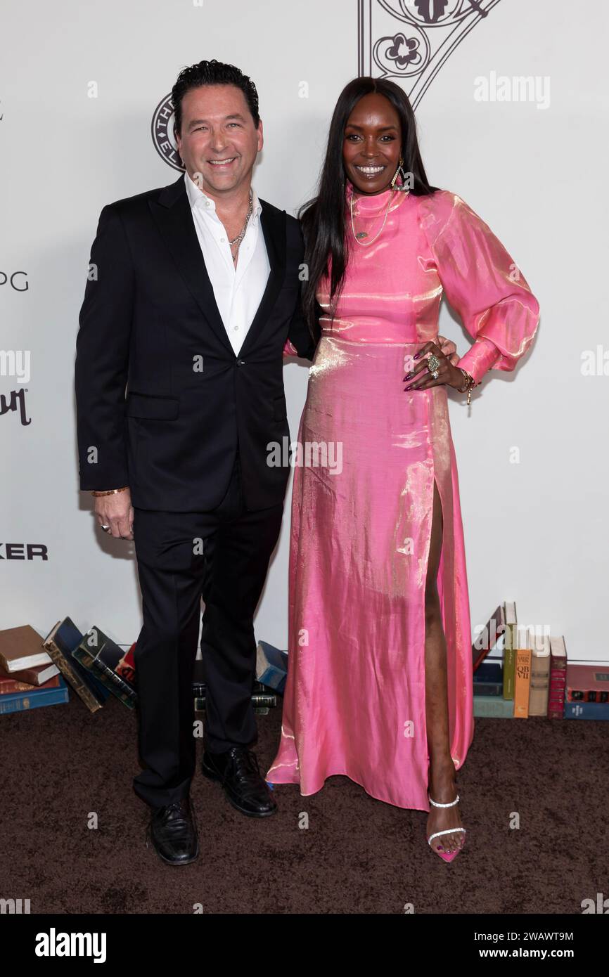 Los Angeles, USA. 06th Jan, 2024. David Grieco and Nyakio Grieco attend the arrivals of The Art of Elysium's 2024 HEAVEN Gala 2024 at The Wiltern Theater in Los Angeles, CA on January 6, 2024. (Photo by Corine Solberg/SipaUSA) Credit: Sipa USA/Alamy Live News Stock Photo