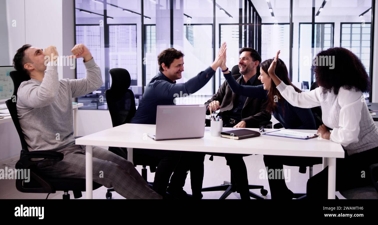 Excited diverse people hi-res stock photography and images - Alamy