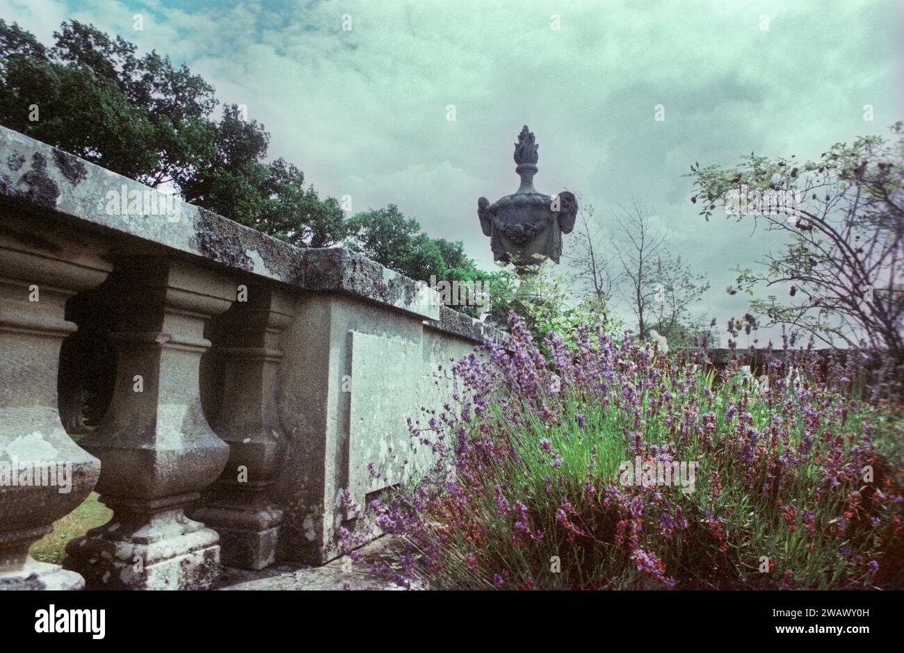 Victorian Wall garden in Chillingham Castle, Northumberland, UK Stock Photo