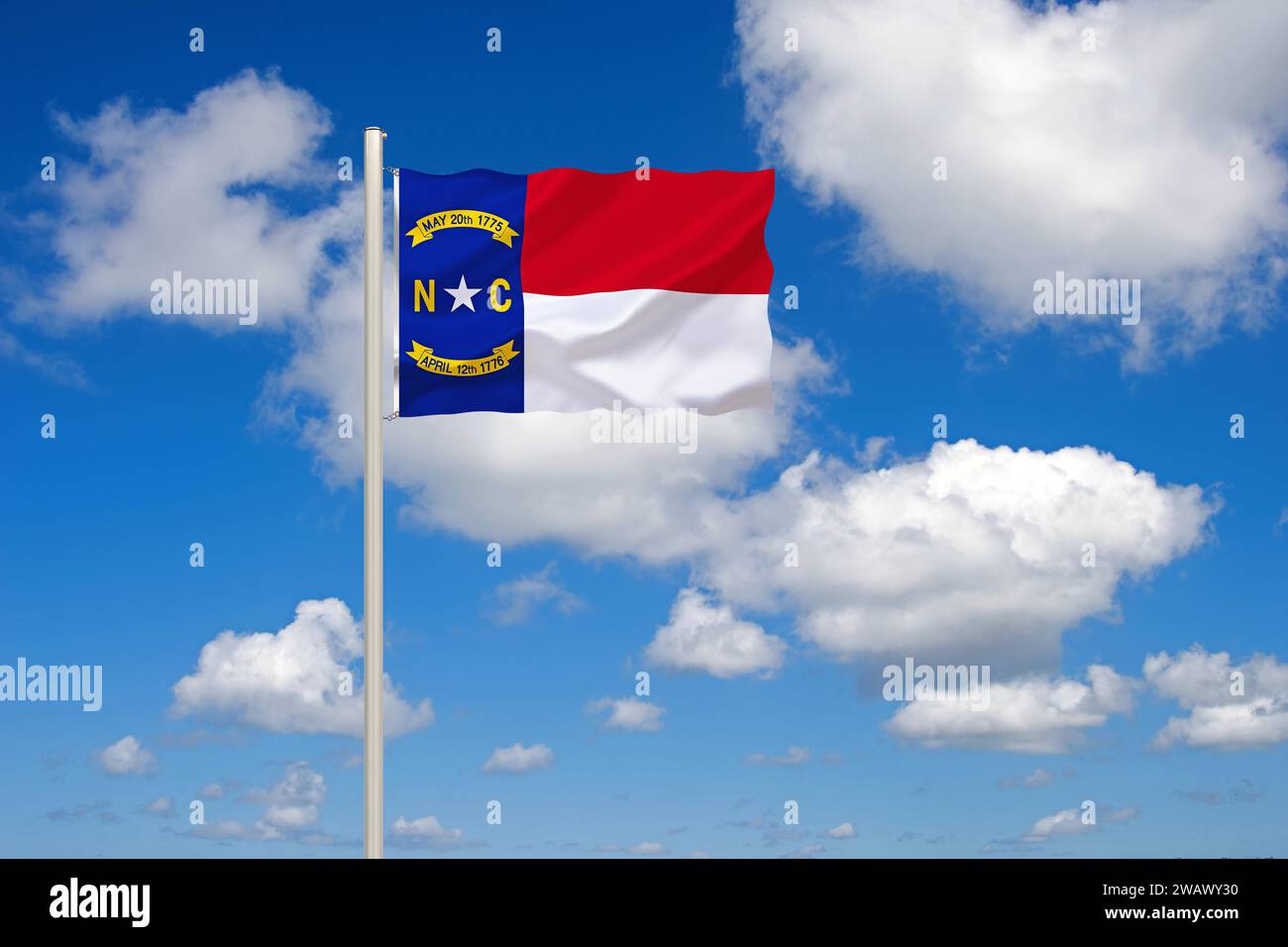 North carolina flag state america hires stock photography and images