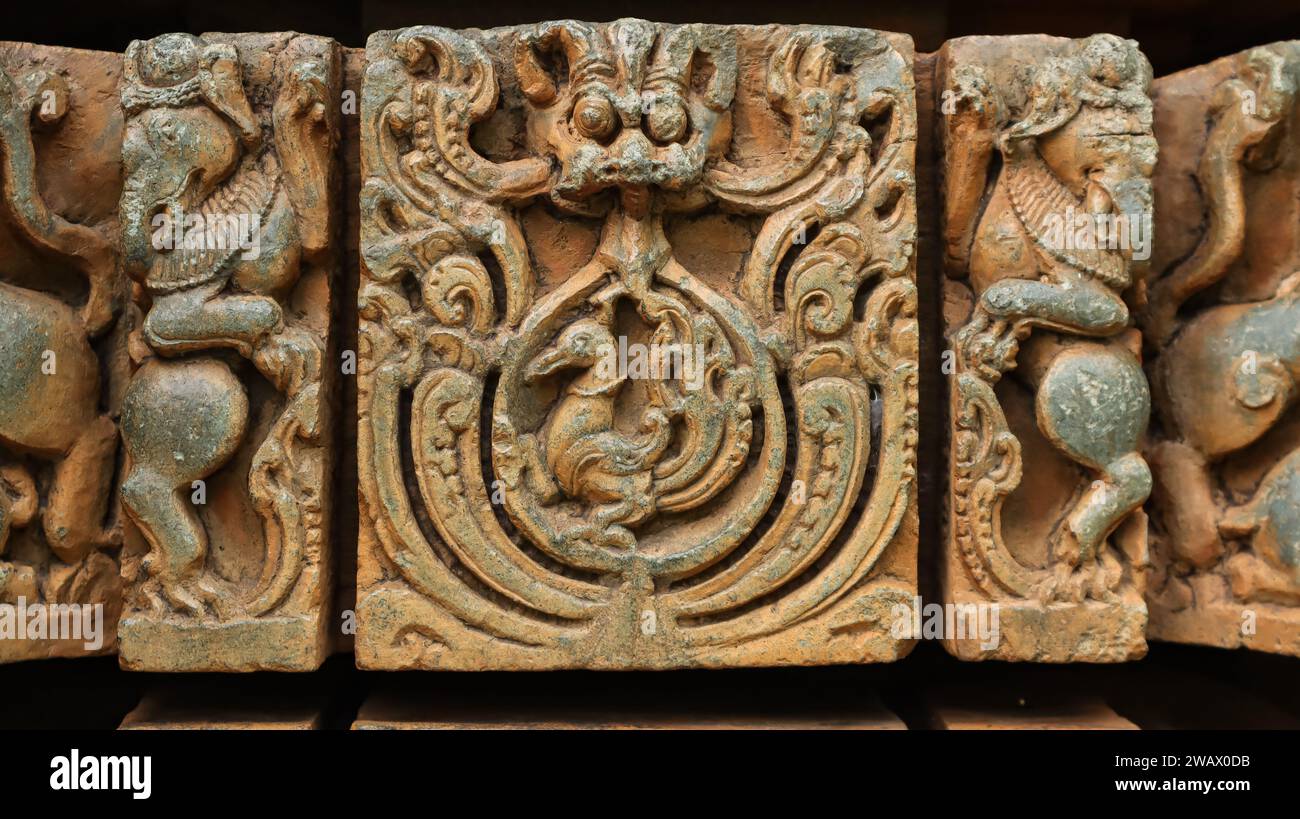 the Beautiful Carving Details of Hindu Mythological Creatures and Gana ...