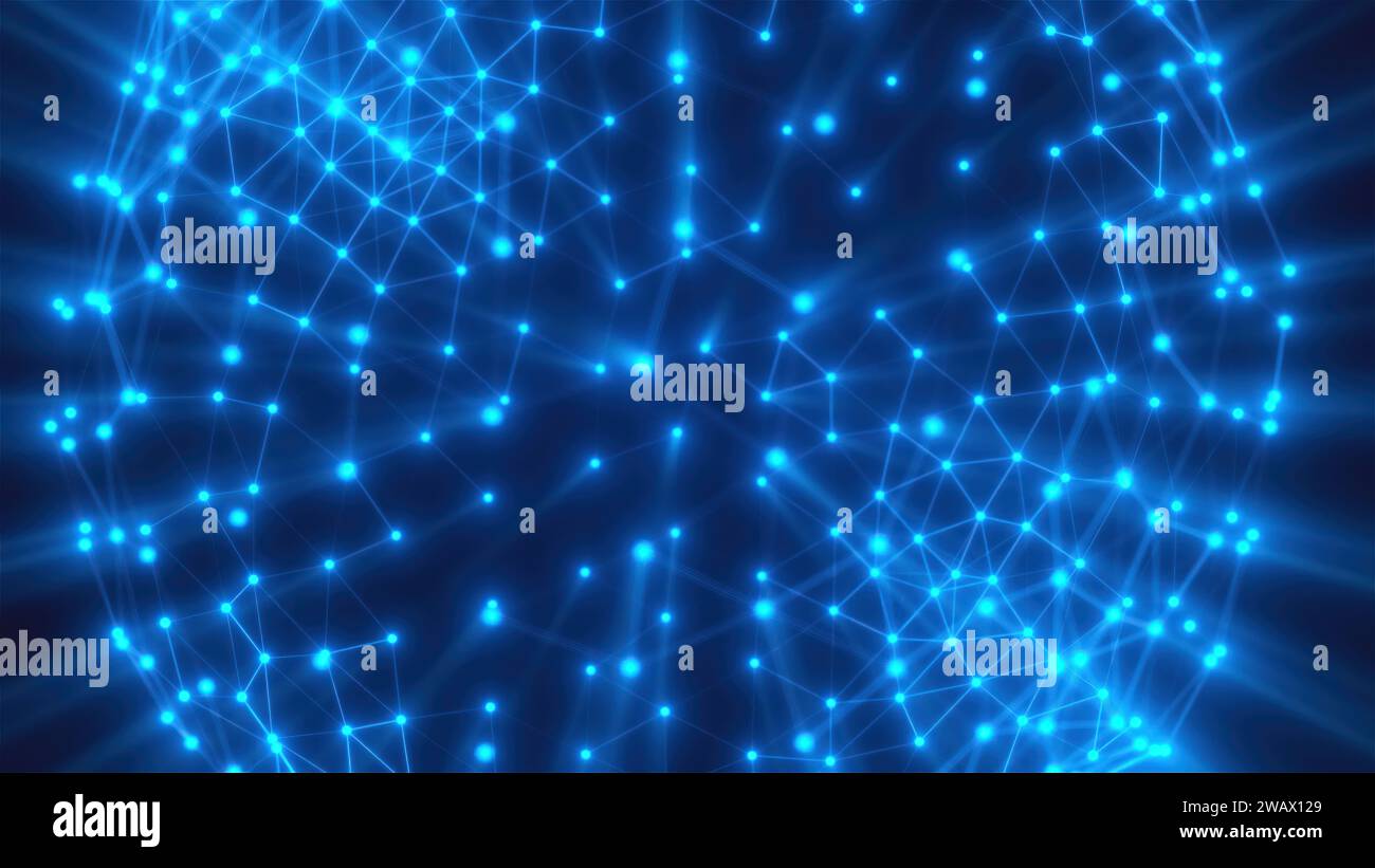 Connection dots sphere. Computer generated render Stock Photo - Alamy