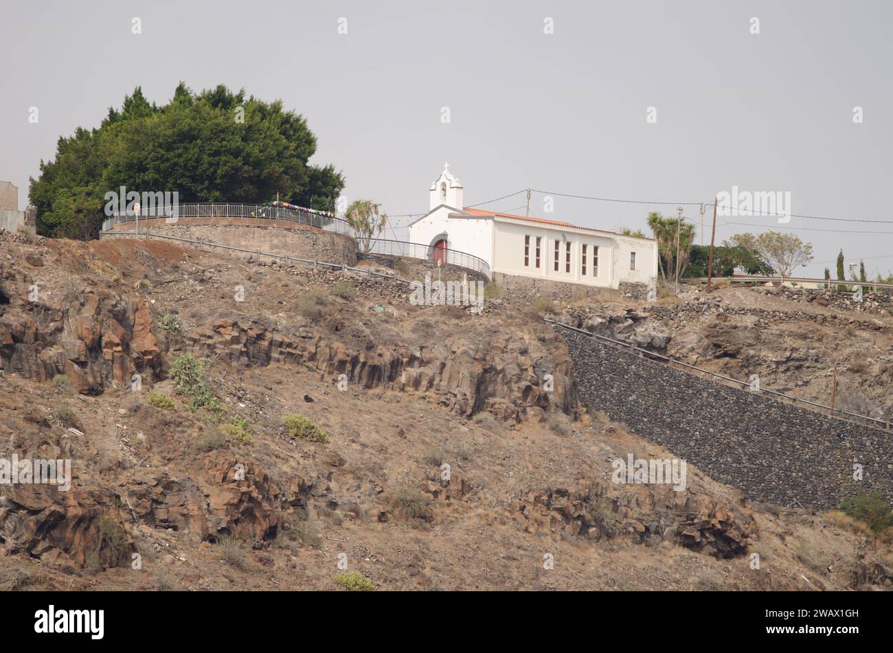 Church of Nuestra Senora de Las Nieves. La Dama. Vallehermoso. La Gomera. Canary Islands. Spain. Stock Photo