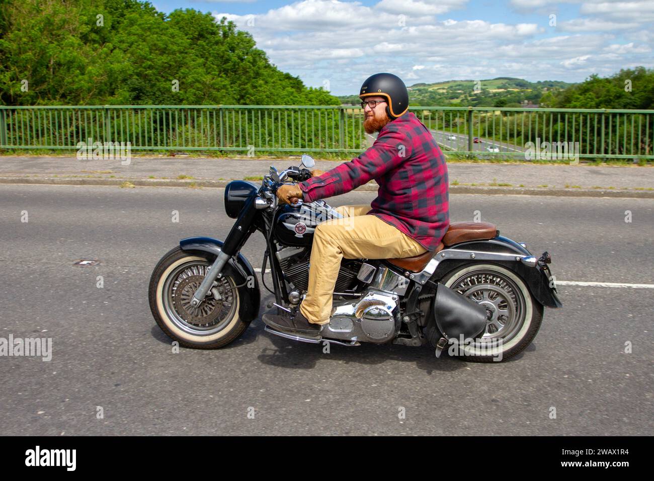 Black harley davidson riders hi-res stock photography and images - Alamy