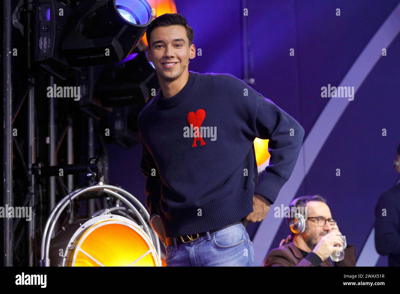 San Diego Pooth bei der PromiDartsWM 2024 im Maritim Hotel