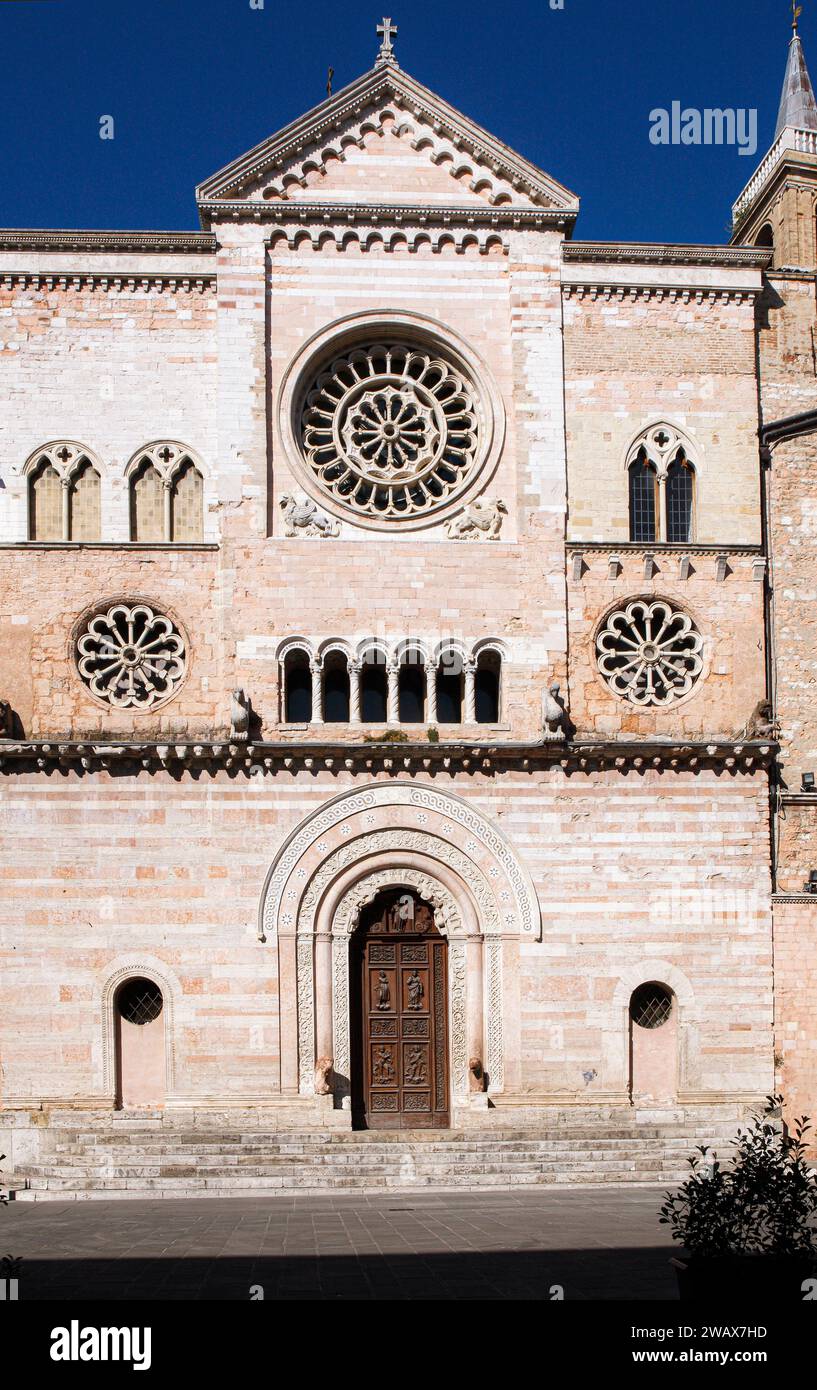 Italy Umbria Foligno: San Feliciano cathedral - IX - X  century Stock Photo