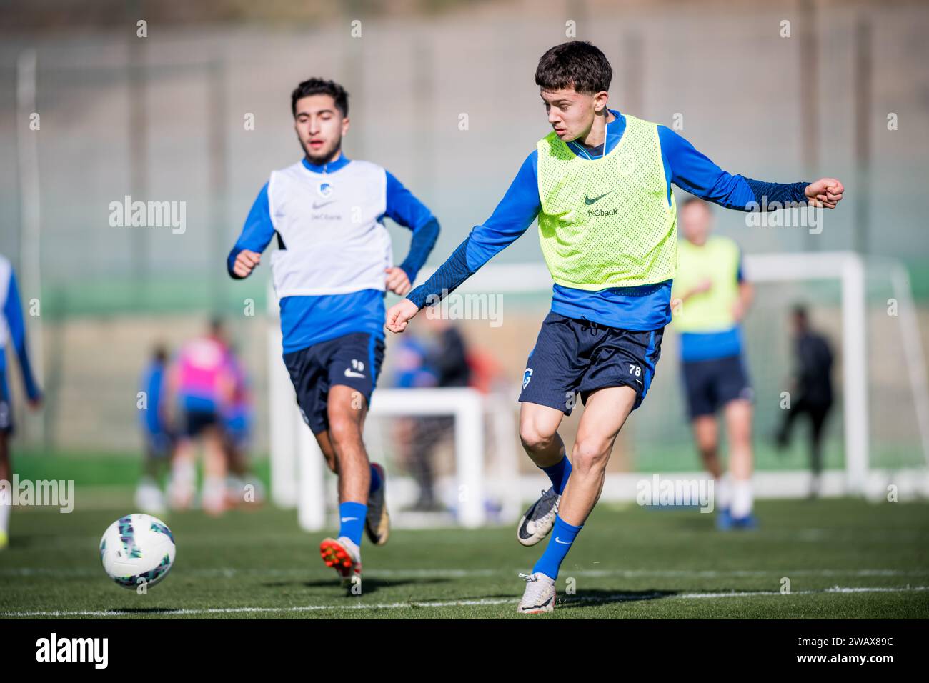 Genk's Konstantinos Karetsas pictured during a training session at the