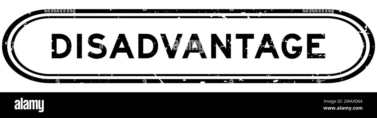 Grunge black disadvantage word rubber seal stamp on white background