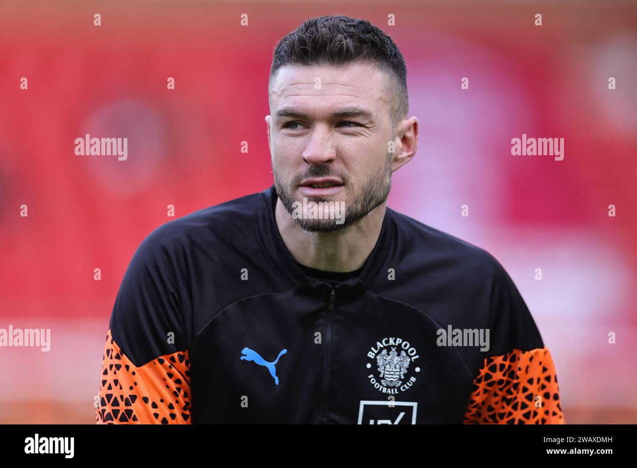 Nottingham, UK. 07th Jan, 2024. Richard O'Donnell of Blackpool during