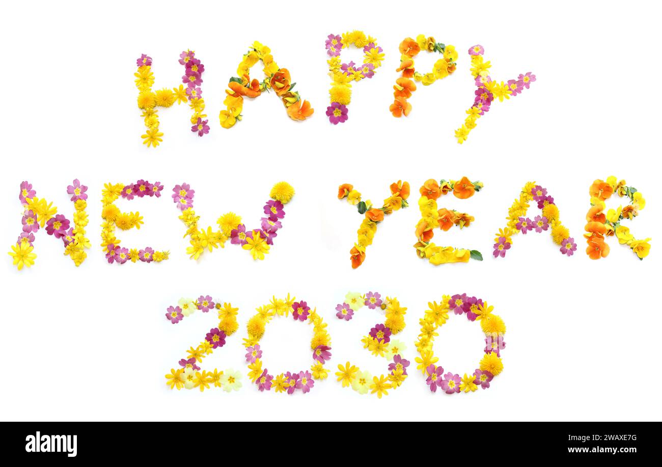 2030 Lettering 2030 holiday calendar Cut Out Stock Images & Pictures - Alamy