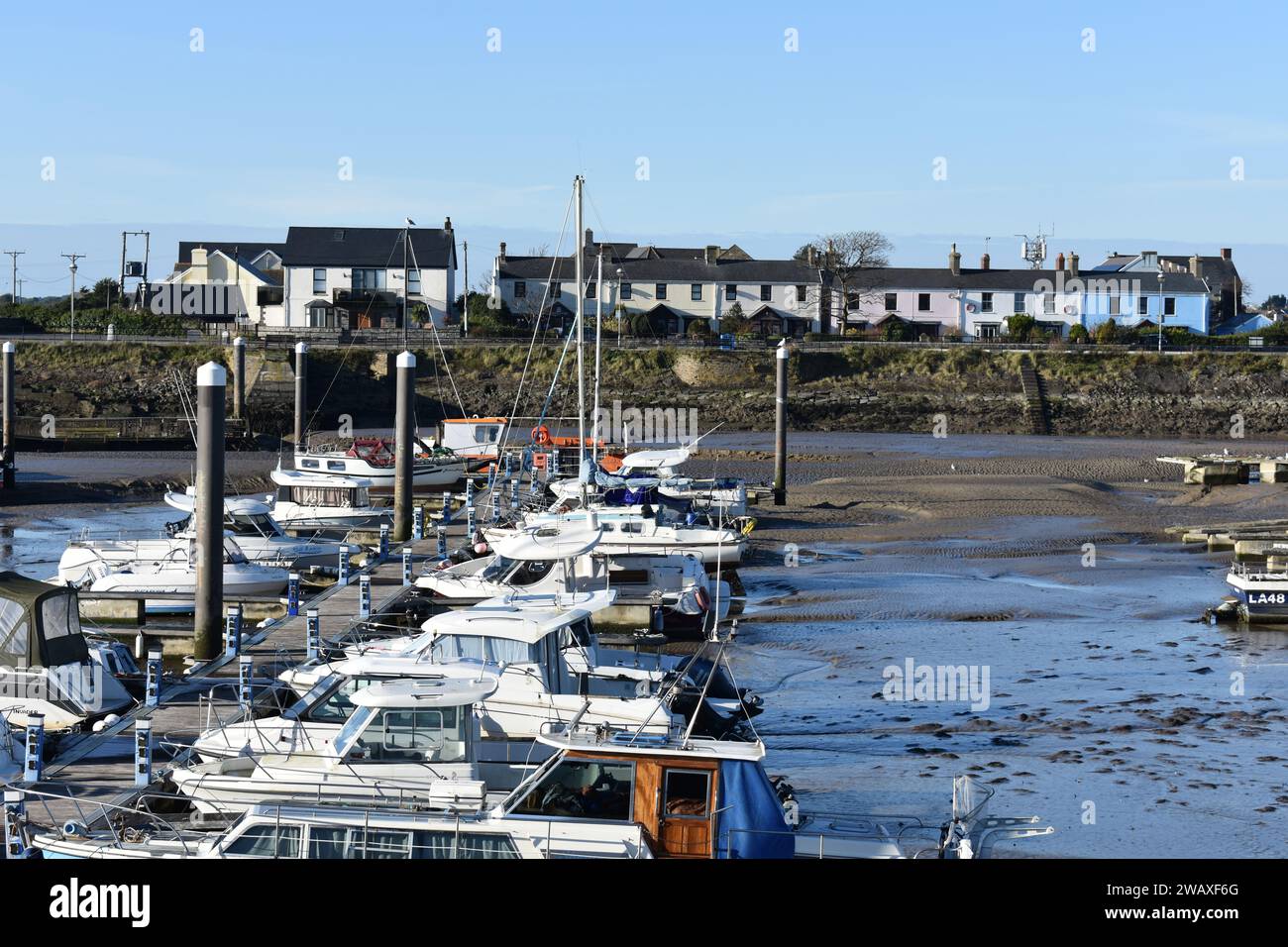 Burry Port Harbour, Burry Port, Carmarthenshire, Wales Stock Photo