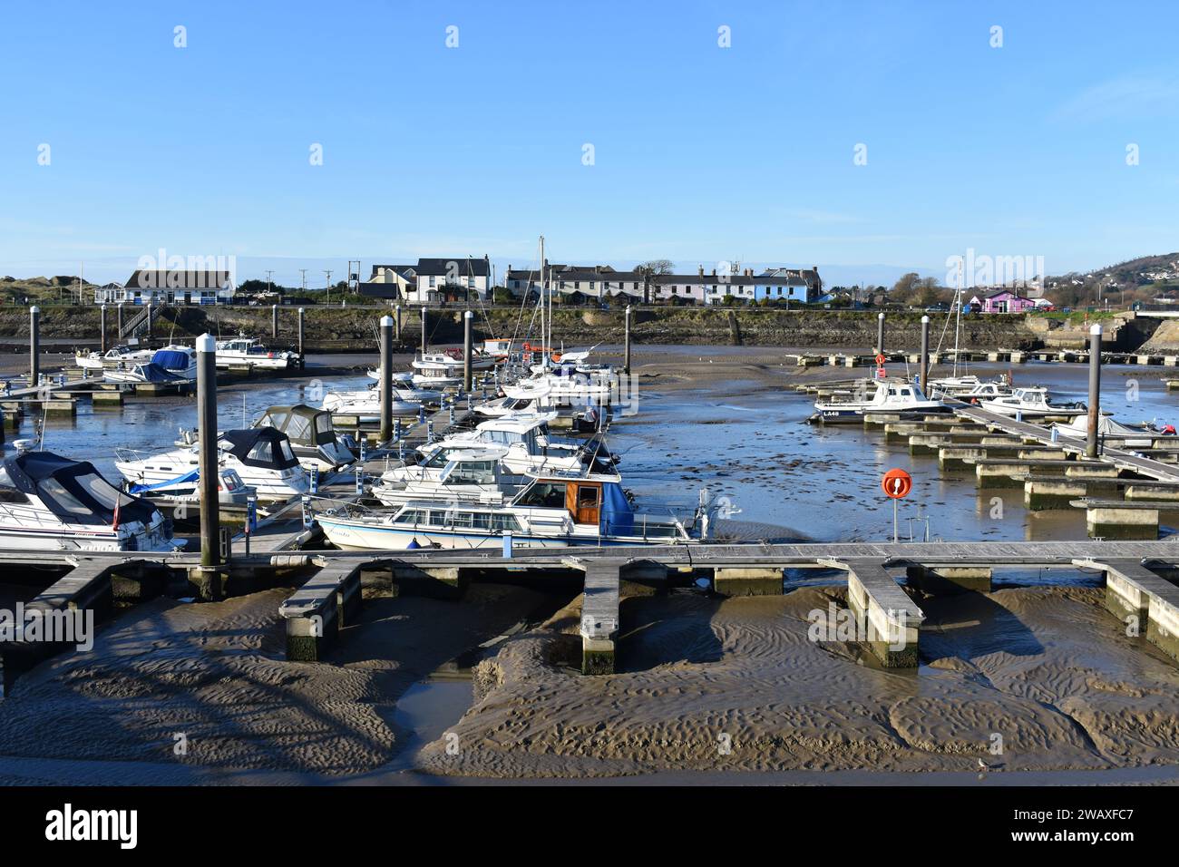 Burry Port Harbour, Burry Port, Carmarthenshire, Wales Stock Photo