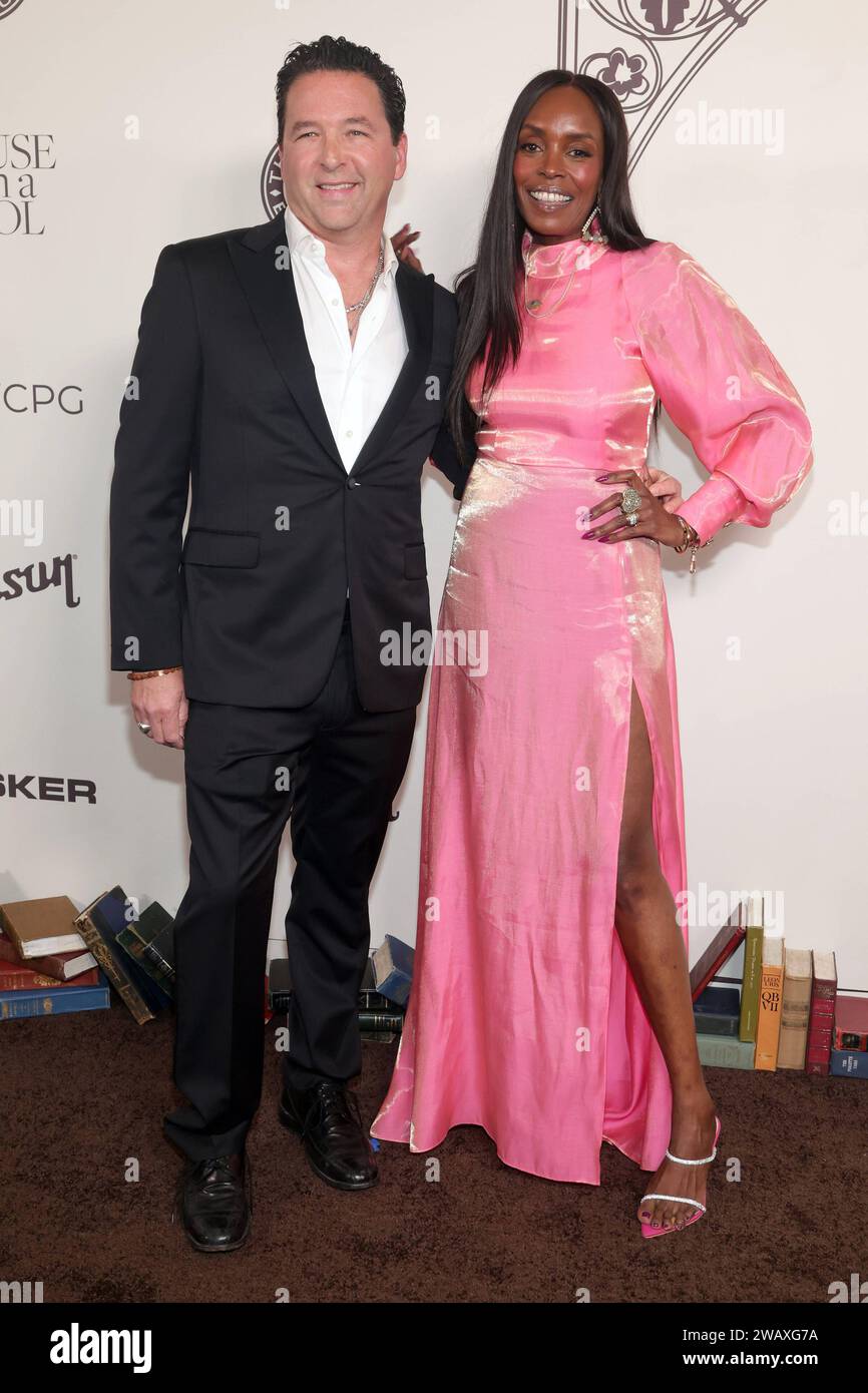LOS ANGELES, CA - JANUARY 6: David Grieco, Nyakio Grieco at The Art of ElysiumÕs 2024 Heaven Gala at The Wiltern Theater in Los Angeles, California on January 6, 2024. Copyright: xFayexSadoux Stock Photo