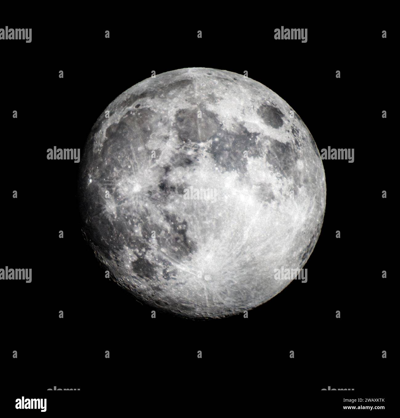 Full moon background isolated on black Stock Photo - Alamy
