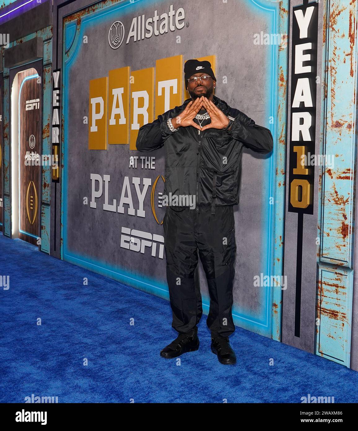 Houston, United States. 06th Jan, 2024. Dez Bryant attends the ESPN and College Football Playoff Allstate Party at the Post in Houston, Texas on January 6, 2024. (Photo By Jerome Hicks/Sipa USA) Credit: Sipa USA/Alamy Live News Stock Photo