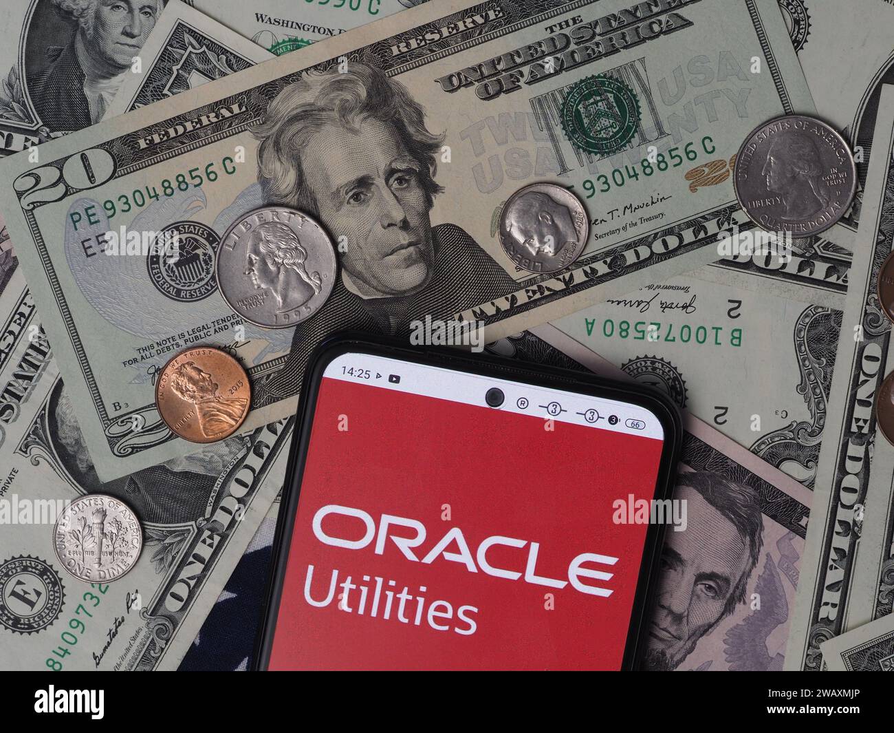 Oracle Utility Bavaria, Germany - January 7, 2024: In this photo illustration, a ...