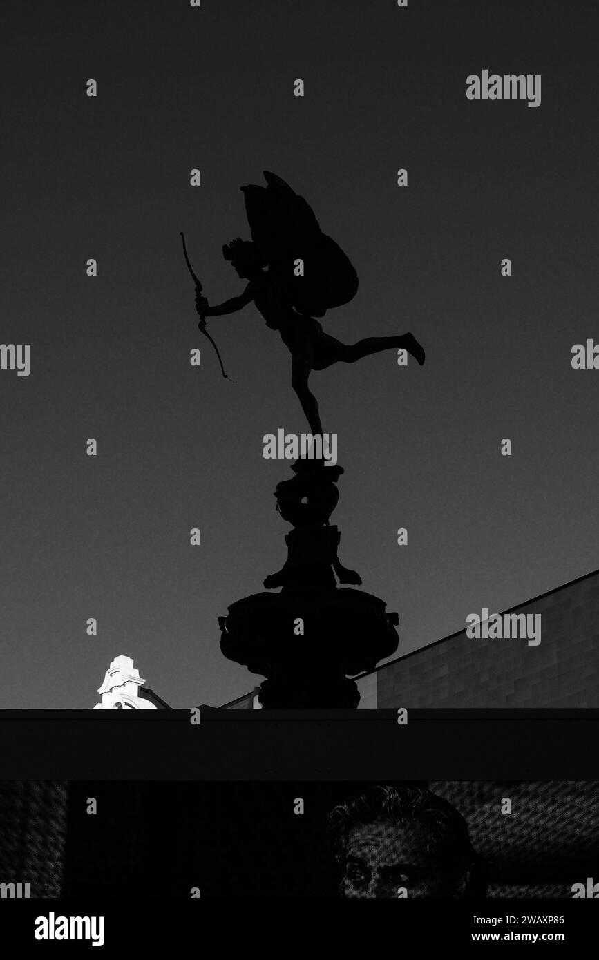 Silhouette Of Eros Black And White Stock Photos & Images - Alamy