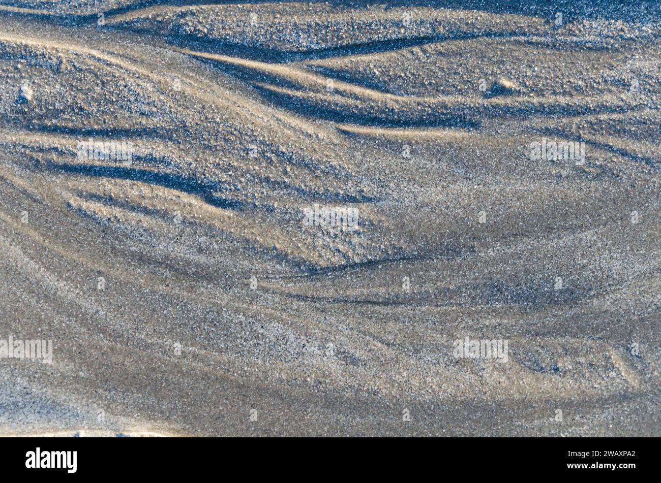 Patterns in the sand on Ballywalter beach Co Down Stock Photo