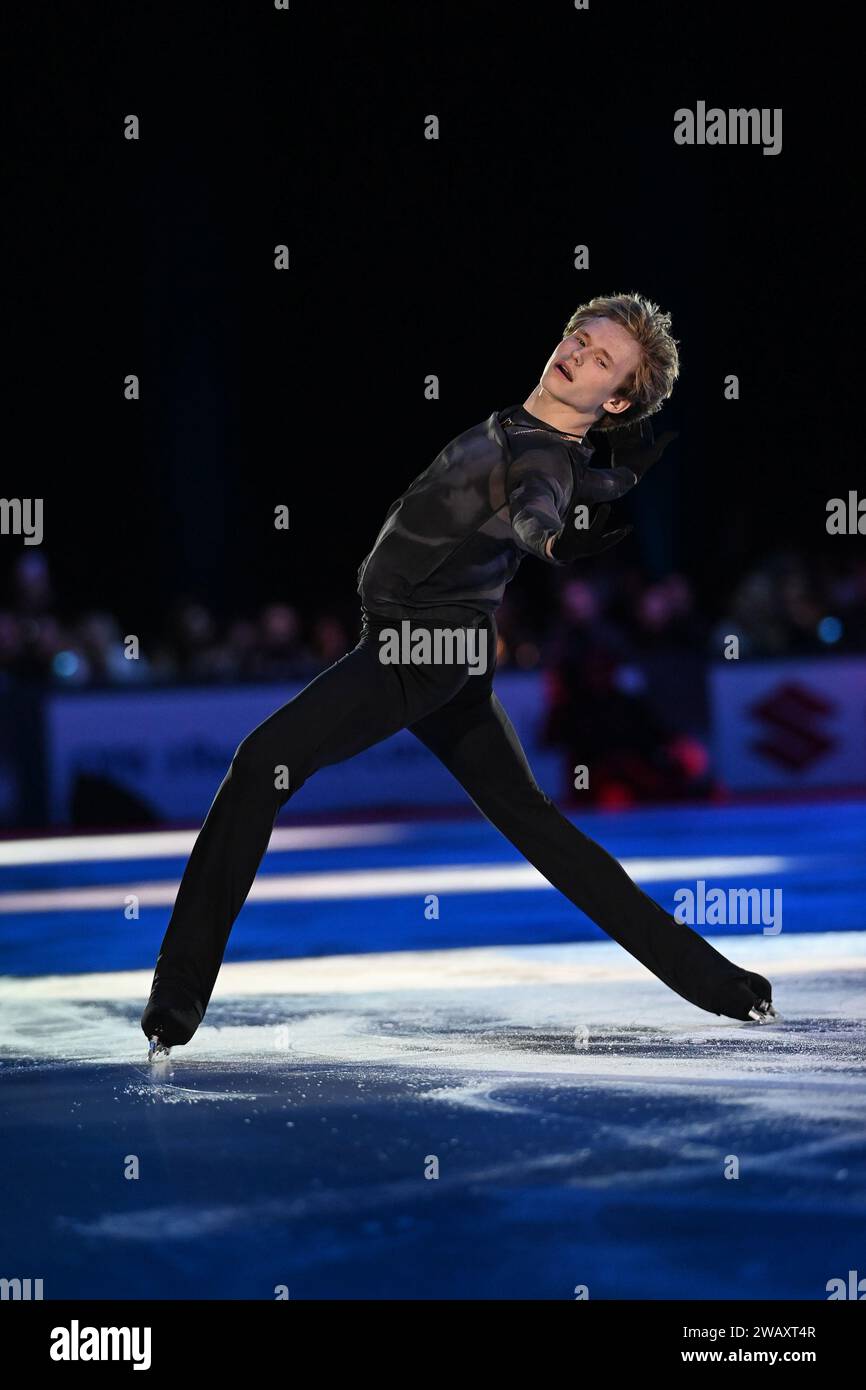 Bologna, Italy. 06th Jan, 2024. Ilia Malinin performing during 2024 Bol