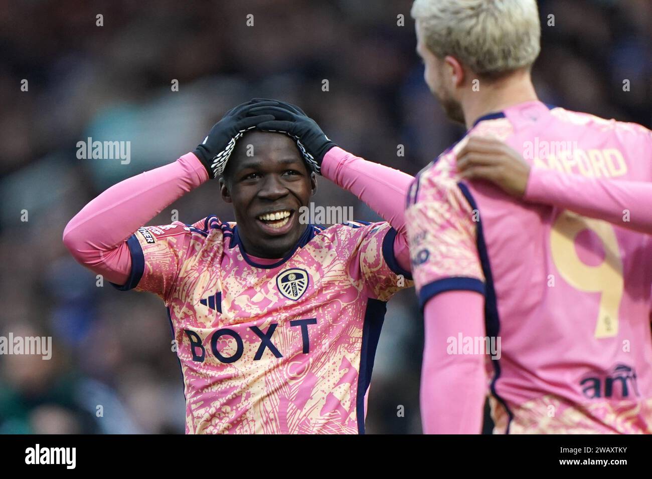 Leeds United's Wilfried Gnonto Reacts After Leeds United's Patrick ...