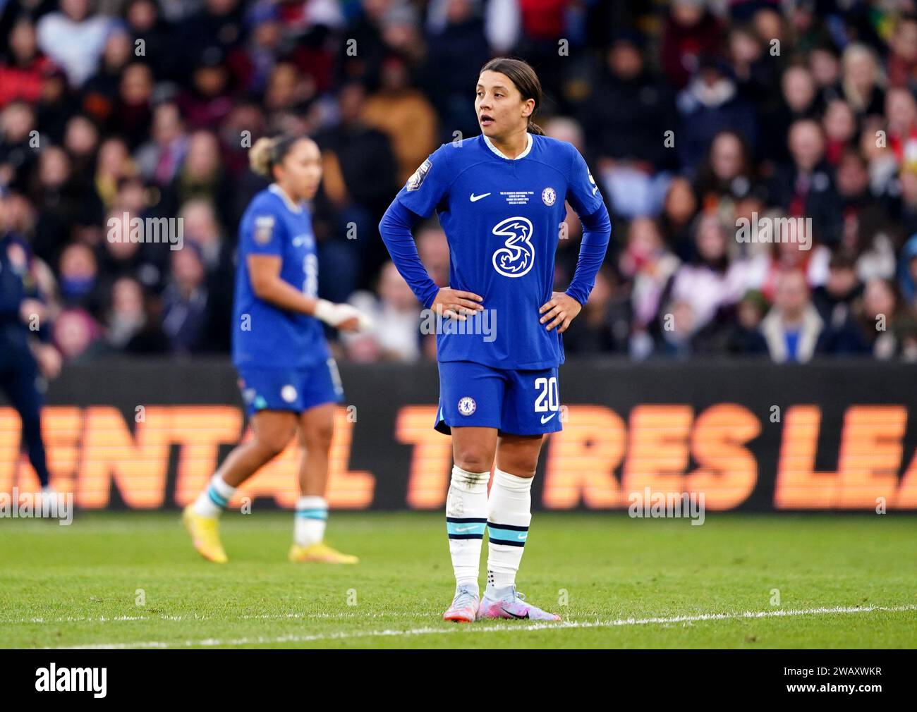 File photo dated 05-03-2023 of Chelsea's Sam Kerr. Chelsea striker Sam Kerr has sustained an anterior cruciate ligament injury during a warm-weather training camp in Morocco. Issue date: Sunday January 7, 2024. Stock Photo