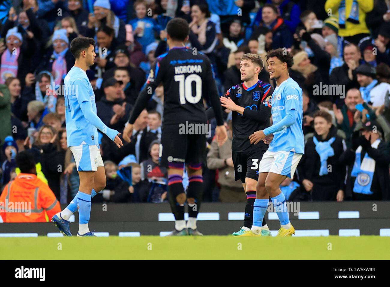 Manchester, UK. 07th Jan, 2024. Oscar Bobb of Manchester City ...