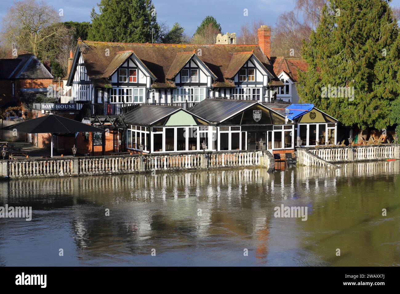 Wallingford, United Kingdom, 7 January 2024. UK Weather The heavy