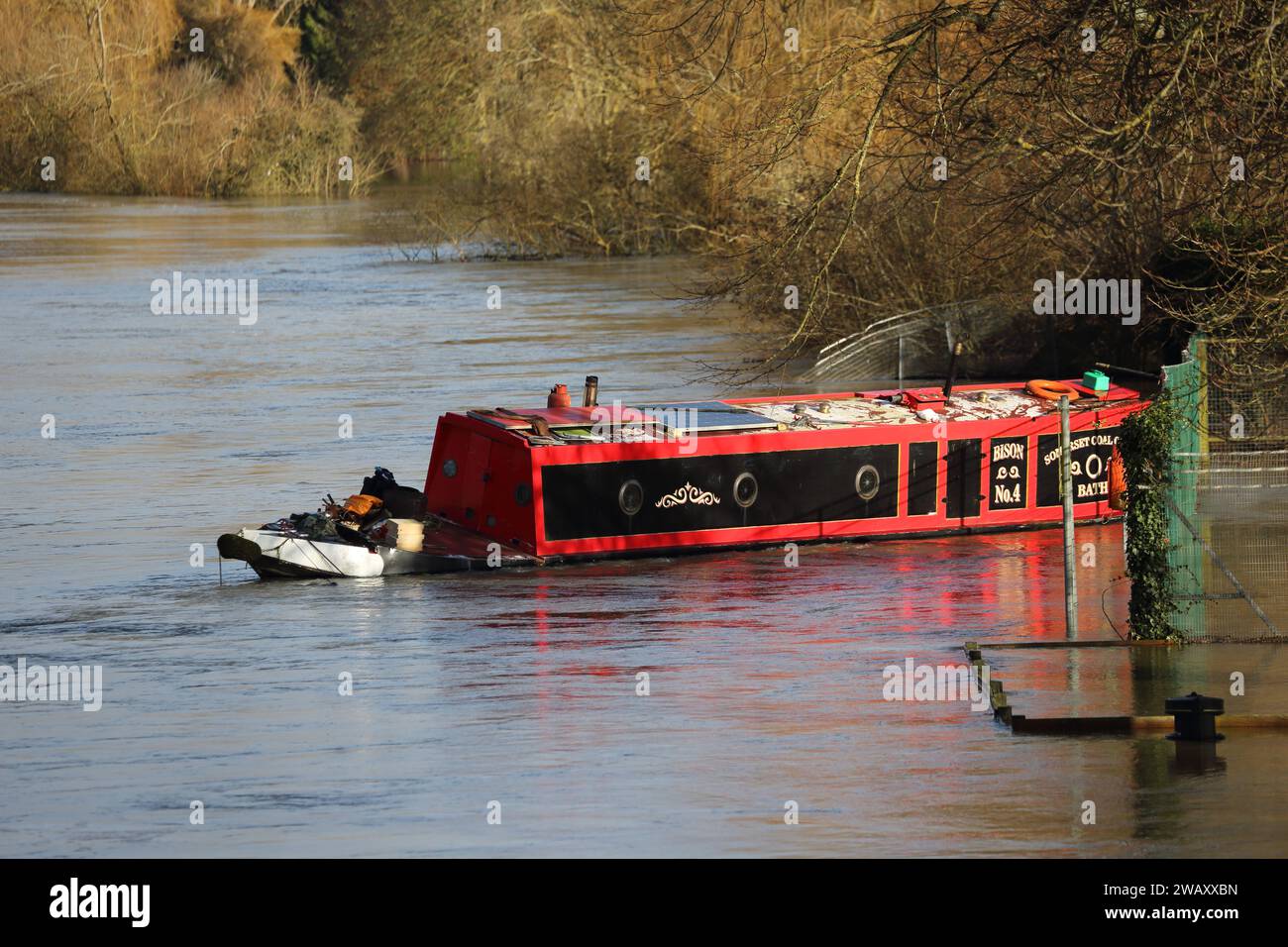 Wallingford, United Kingdom, 7 January 2024. UK Weather The heavy