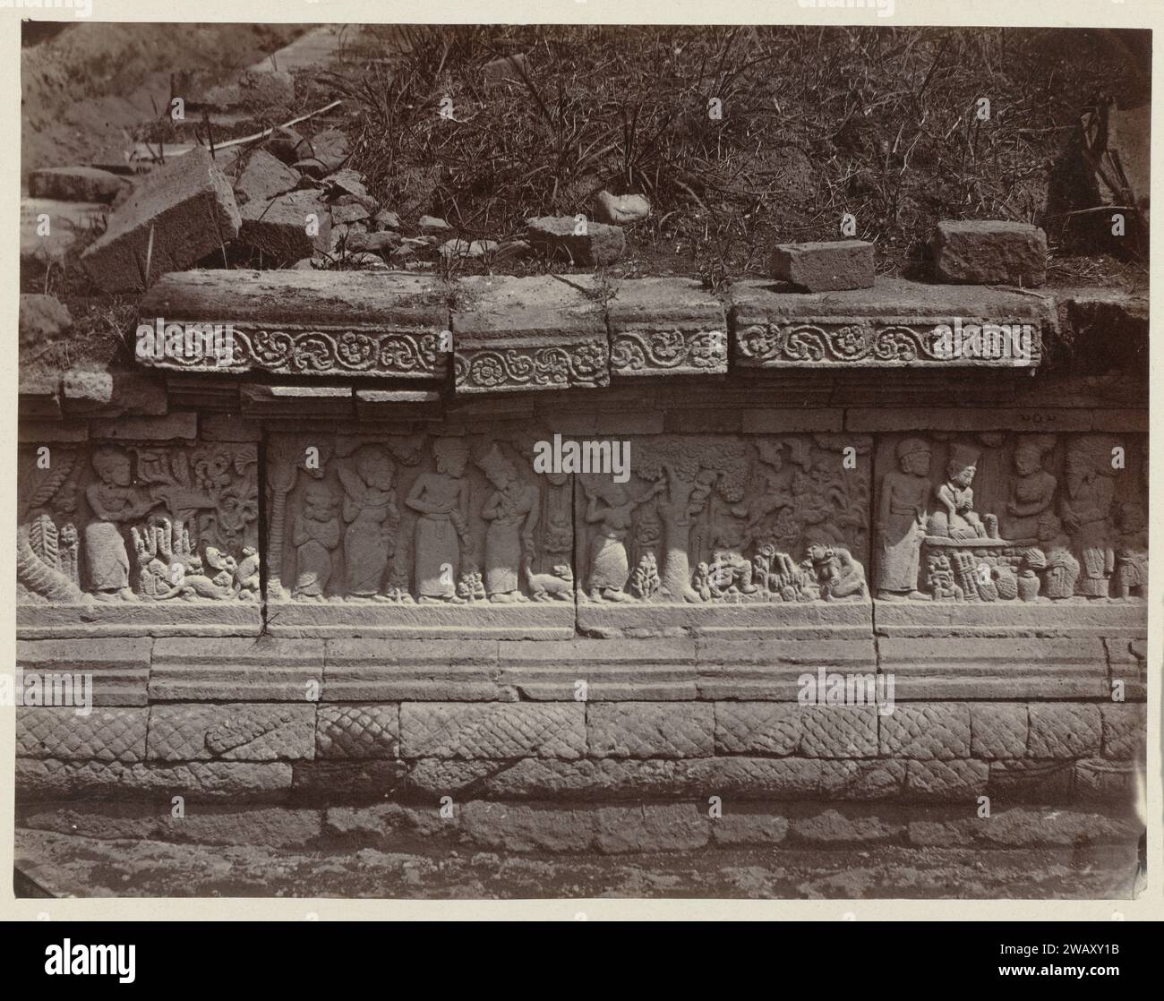 Bass relief on the pendopo pedestal on the north side of Candi ...