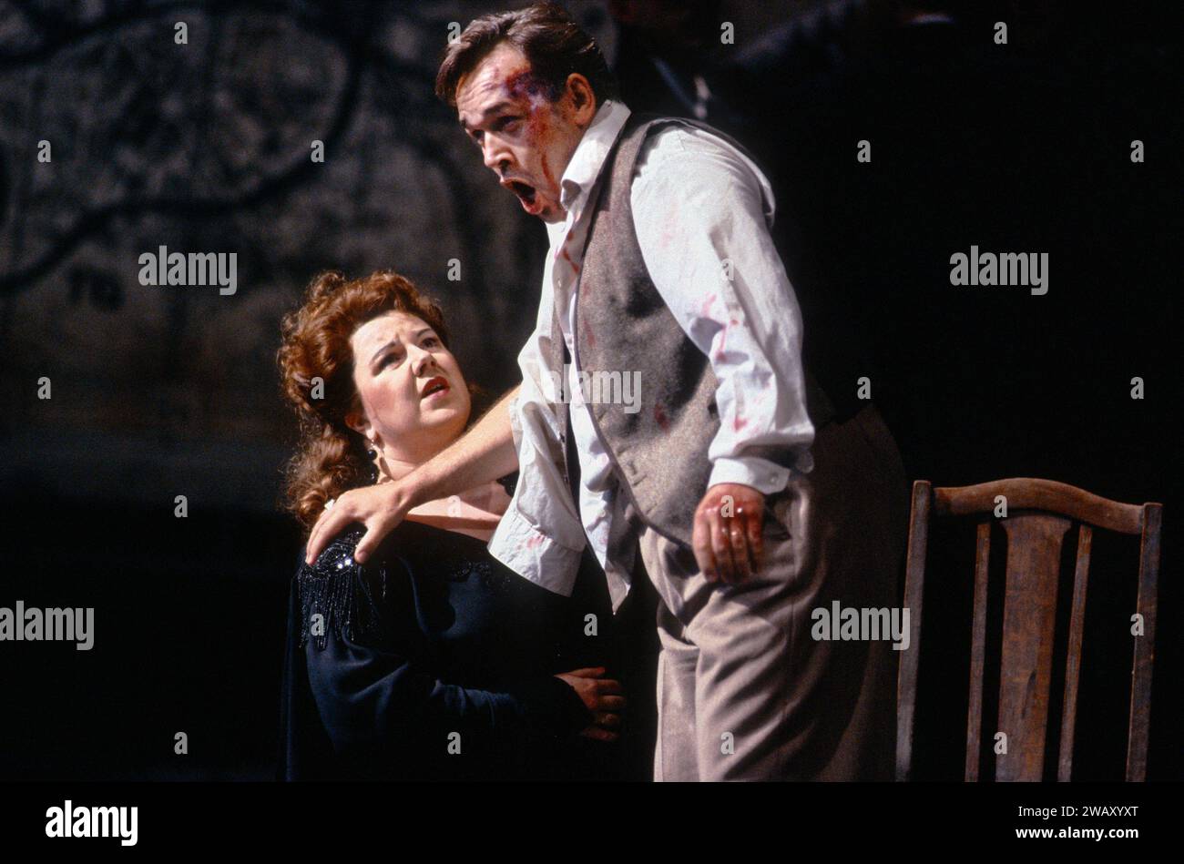 Jane Eaglen (Floria Tosca), David Rendall (Mario Cavaradossi) in TOSCA ...