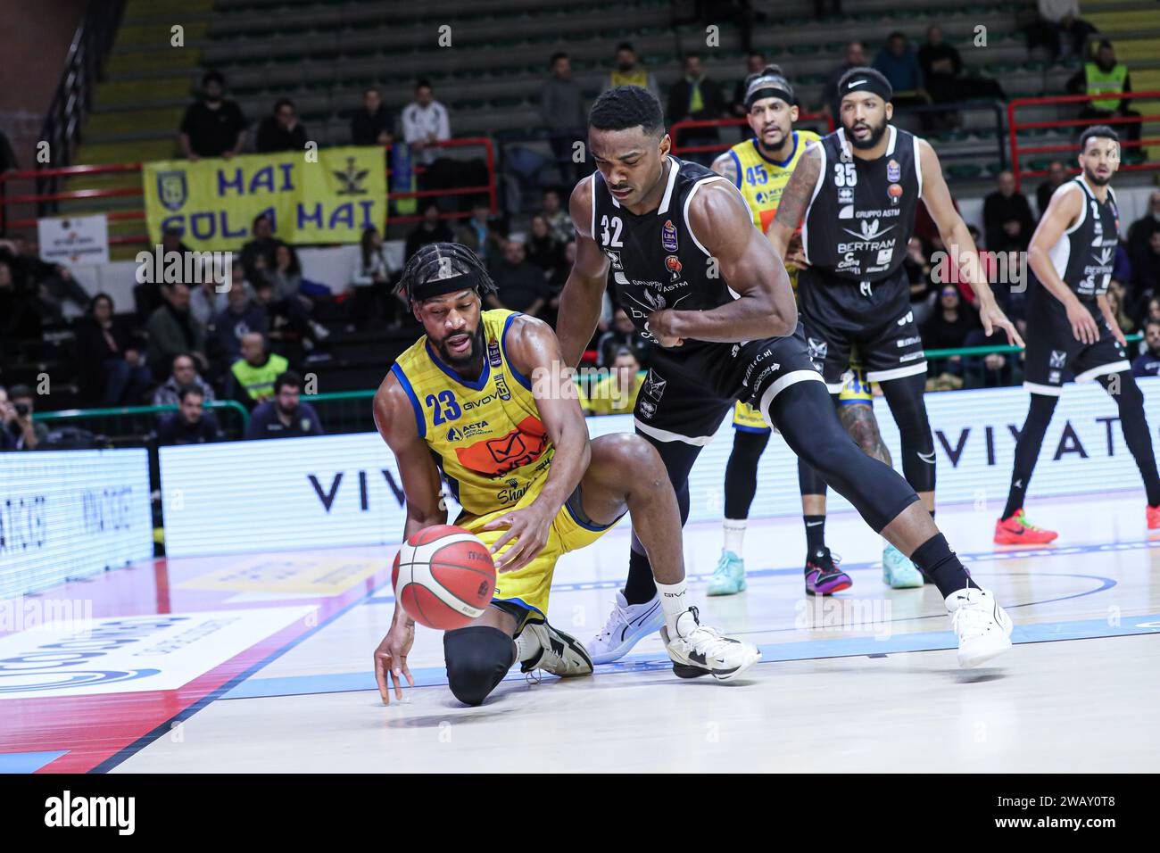 Tortona, Italy. 07th Jan, 2024. # 23 Rivers Demetre (Givova Scafati ...