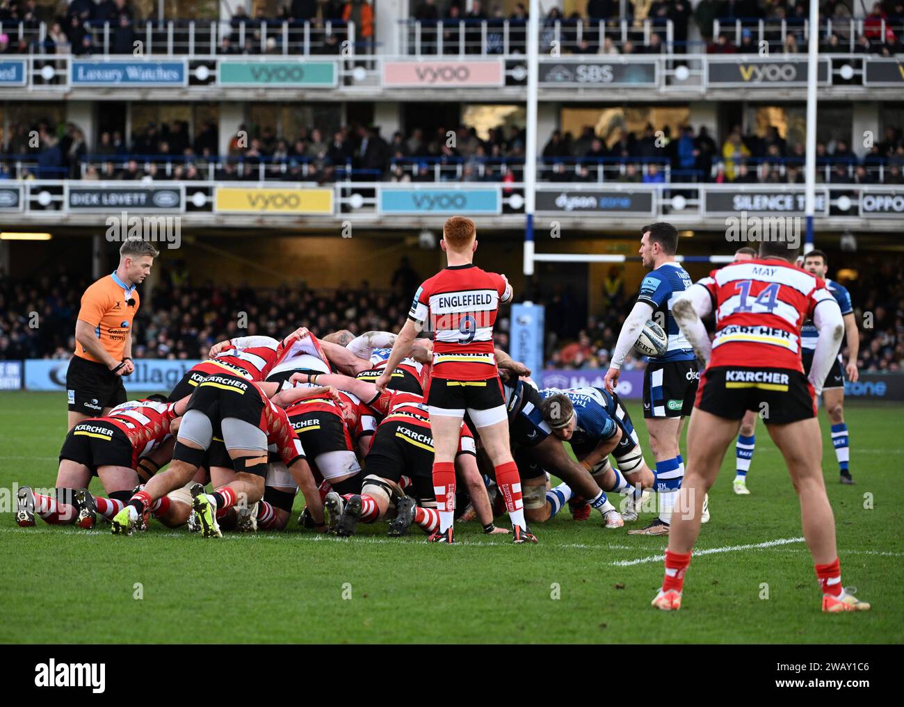 Bath, Somerset, UK. 7th January 2024, The Recreation Ground, Bath